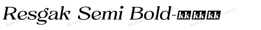 Resgak Semi Bold字体转换